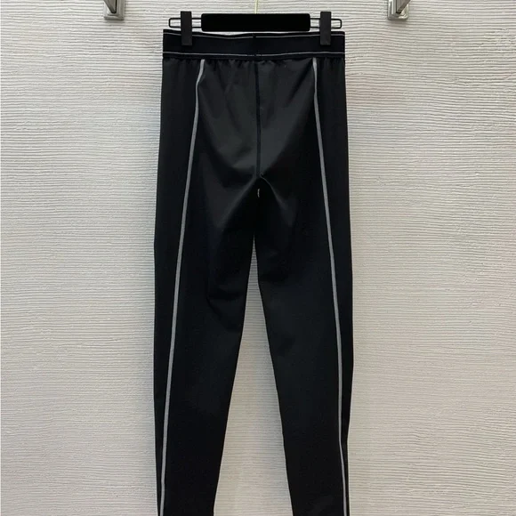 ALO Yoga Black Leggings with Gray Accents - Picture 7 of 8